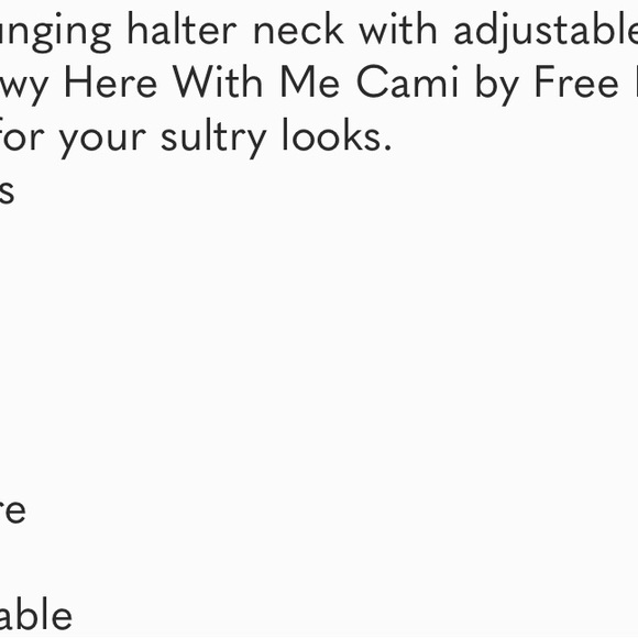 Free people intim. here with me black tie front cami blouse top XS NWOT - Picture 5 of 7